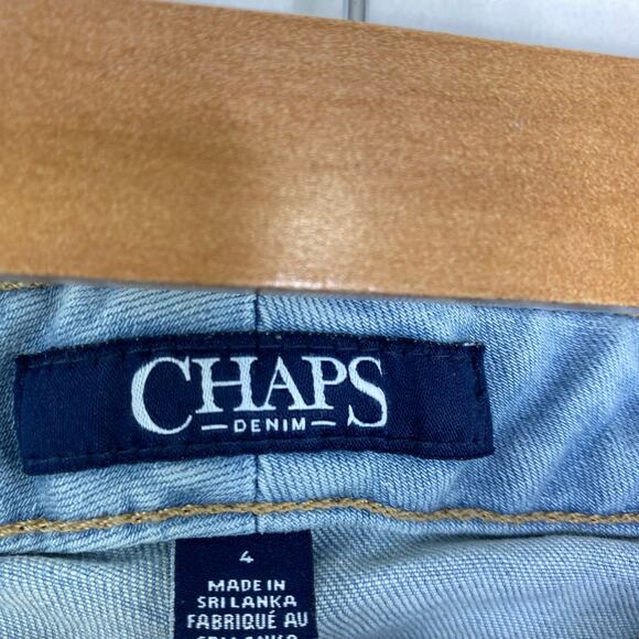 Chaps Denim Light Wash Blue Denim Cotton Blend Skinny Jeans Women's Size 4 - Picture 7 of 10